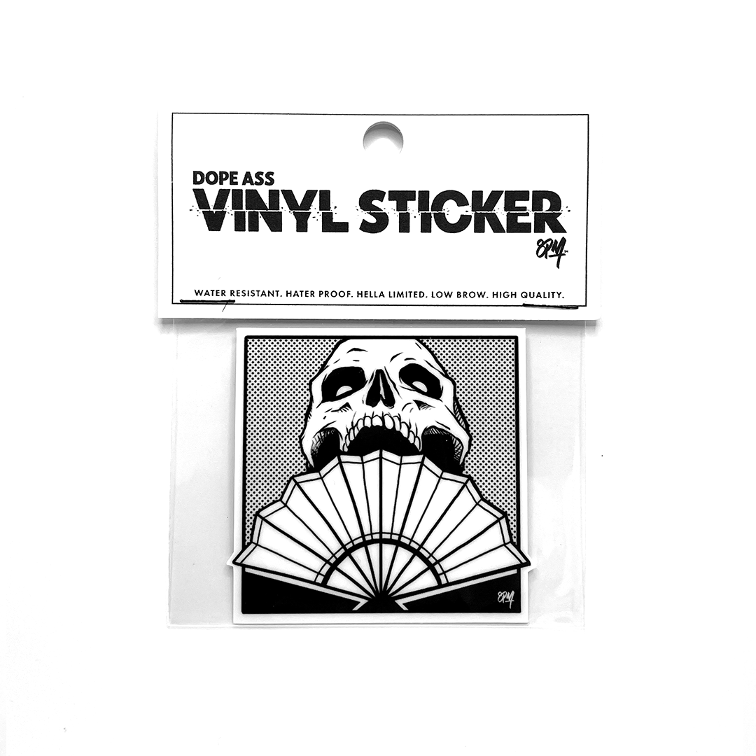 Vinyl Sticker: Fan of Skulls