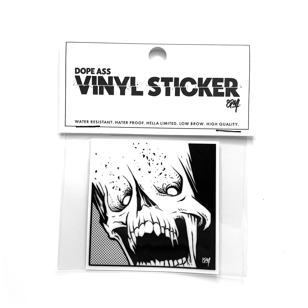 Vinyl Sticker: Skull Blast