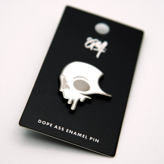 Jimmy Mask Pin: White